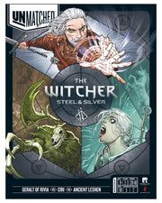 Restoration Games Unmatched The Witcher Steel & Silver - Strategy Board Game for Adults - Witcher Heroes Expansion with Double Sided Battlefield - 2-3 Players - 30 Min Playtime - Ages 9+