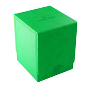 Gamegenic Squire Plus 100+ XL Convertible Deck Box - Holds 100 Double-Sleeved Cards! Premium Commander Card Case, Detachable Slide Card Case, Armorfyber Surface, Green Color, Made