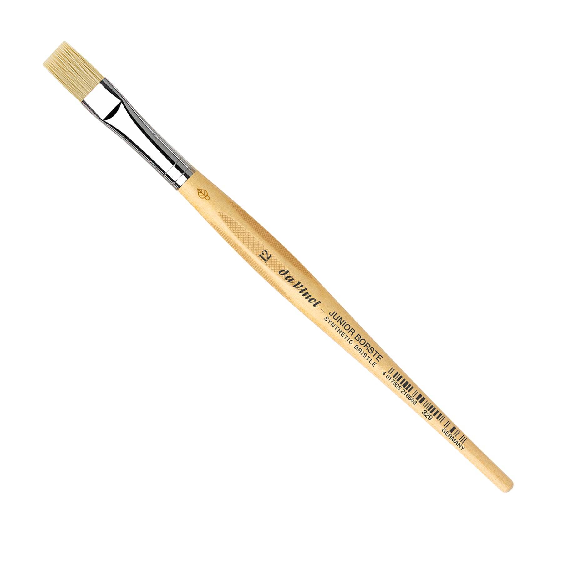 JUNIOR BORSTE Synthetic Student Brush, Synthetic, Tempera, Flat, Series 329, Size 12