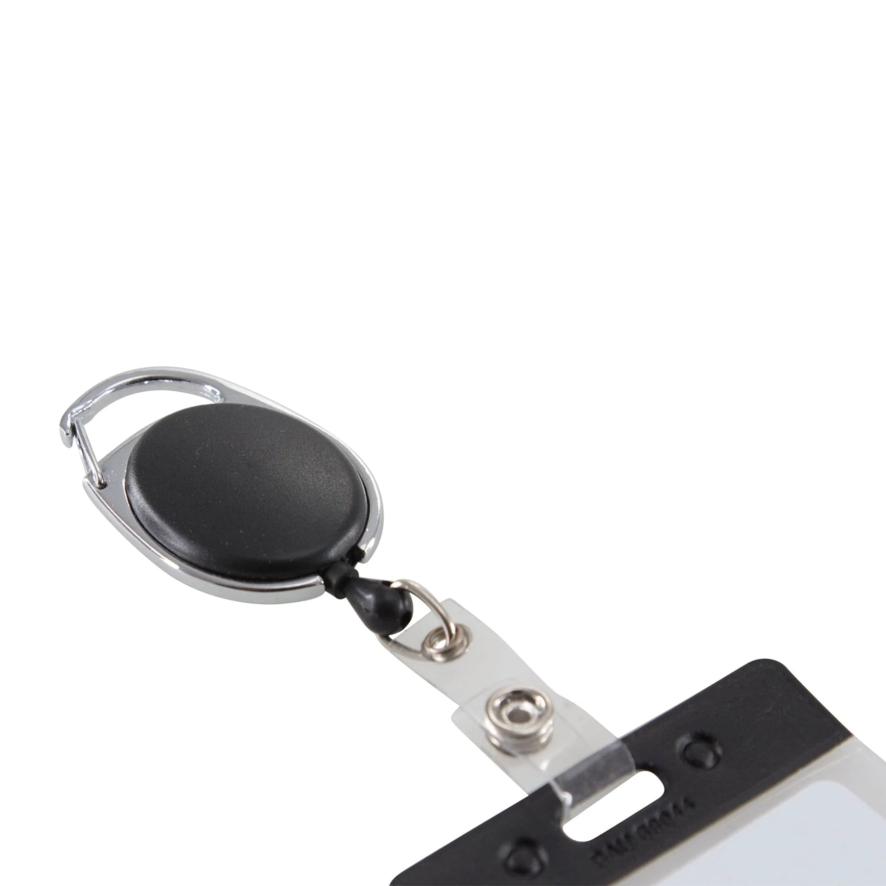 Quick Clip Oval ID Badge Reel, Black