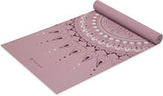 Gaiam Print Yoga Mat, Non Slip Exercise & Fitness Mat for All Types of Yoga, Pilates & Floor Exercises - Here & Now Dusty Rose