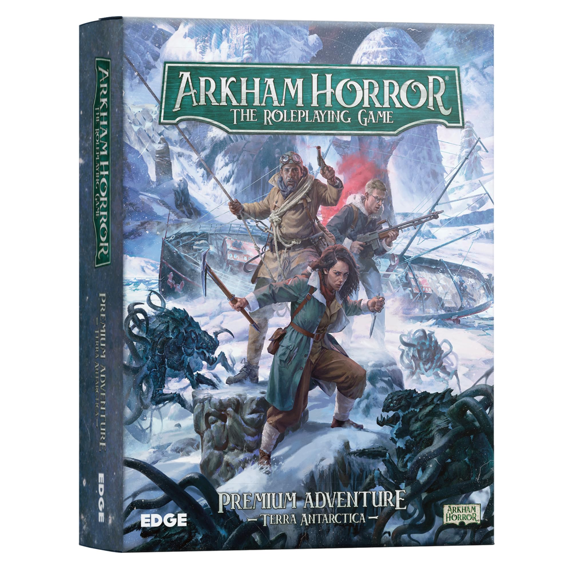 Asmodee Arkham Horror The Roleplaying Game Terra Antarctica Adventure Book, Immersive RPG for Kids & Adults, Ages 14+, 2-6 Players, 1+ Hour Playtime