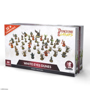 Dungeons & Lasers: White Eyes Dunes Desert Creatures - 44 Piece DND Miniatures Set with Scenic Bases - Unpainted, Unassembled - for Ages 14 Years +