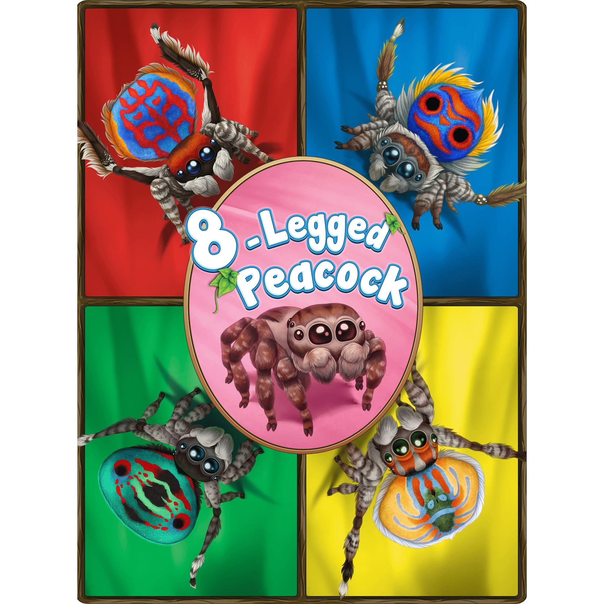 Brexwerx Games: 8-Legged Peacock - Card Game, Drafting & Matching Game About The Maratus Spiders Dance, Family Ages 10+, 2-6 Players, 15 Min