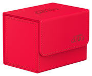 Ultimate Guard Sidewinder 80+, Deck Box for 80 Double-Sleeved TCG Cards, Red, Magnetic Closure & Microfiber Inner Lining for Secure Storage