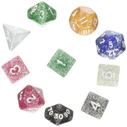Koplow Polyhedral Dice Set (10-Piece), Assorted Glitter