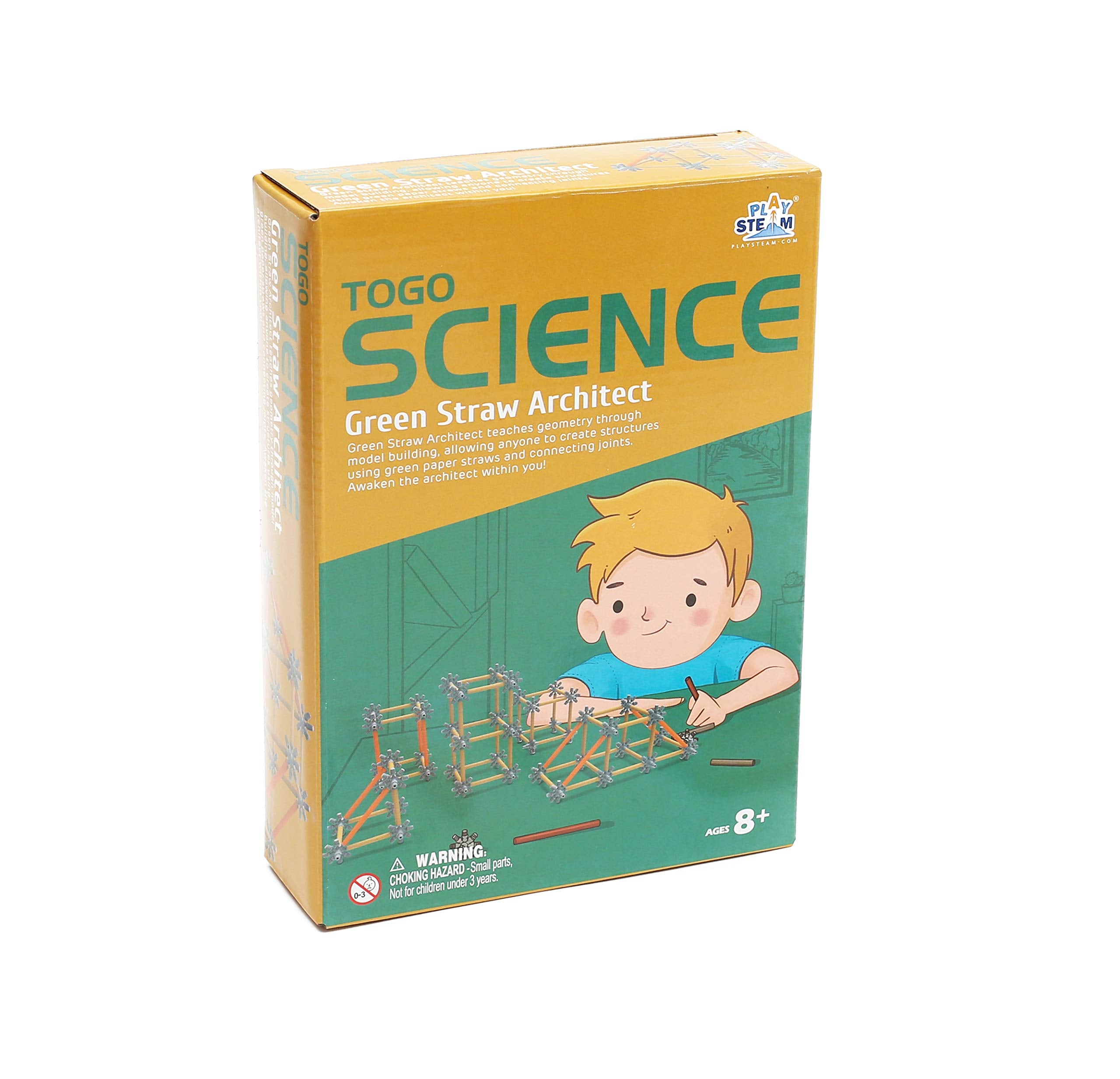 PLAYSTEAM Green Straw Architect STEM Kit (Pack of 3)