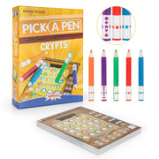 Amigo Games Pick a Pen Crypts – Highly Innovative Roll & Write Dice Game – Score Points by Completing The Most Rows & Columns – Perfect for Family Game Night - Kids & Adults Ages 8+