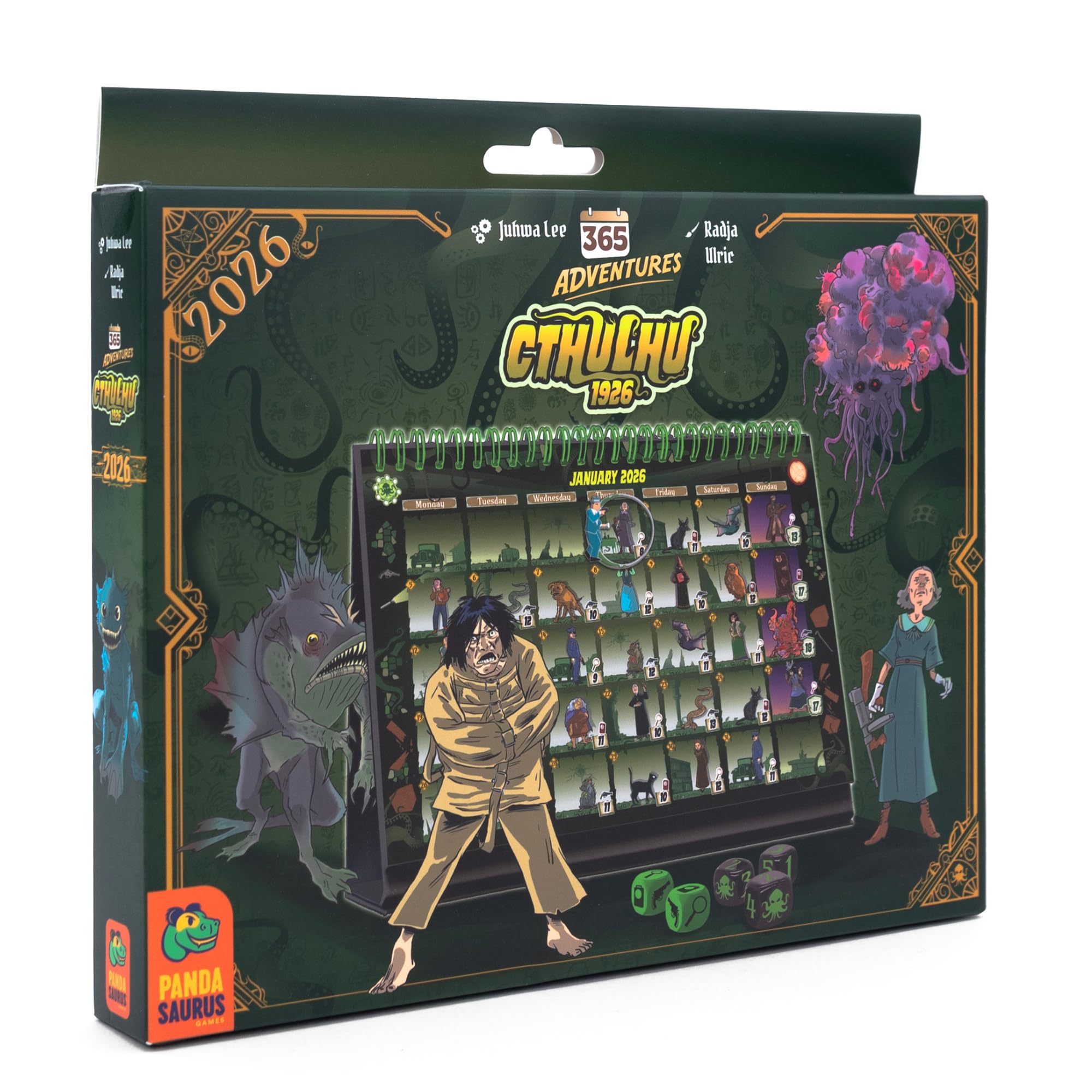 365 Adventures: Cthulu 1926 (2026) Calendar - Year-Long Solo Cosmic Horror Adventure Game with Daily Challenges & Investigations in Arkham for Kids & Adults, Ages 14+, 1+ Players, 15 Minute Playtime