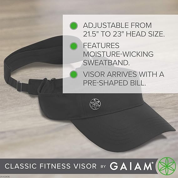 Gaiam Classic Womens Visor - White