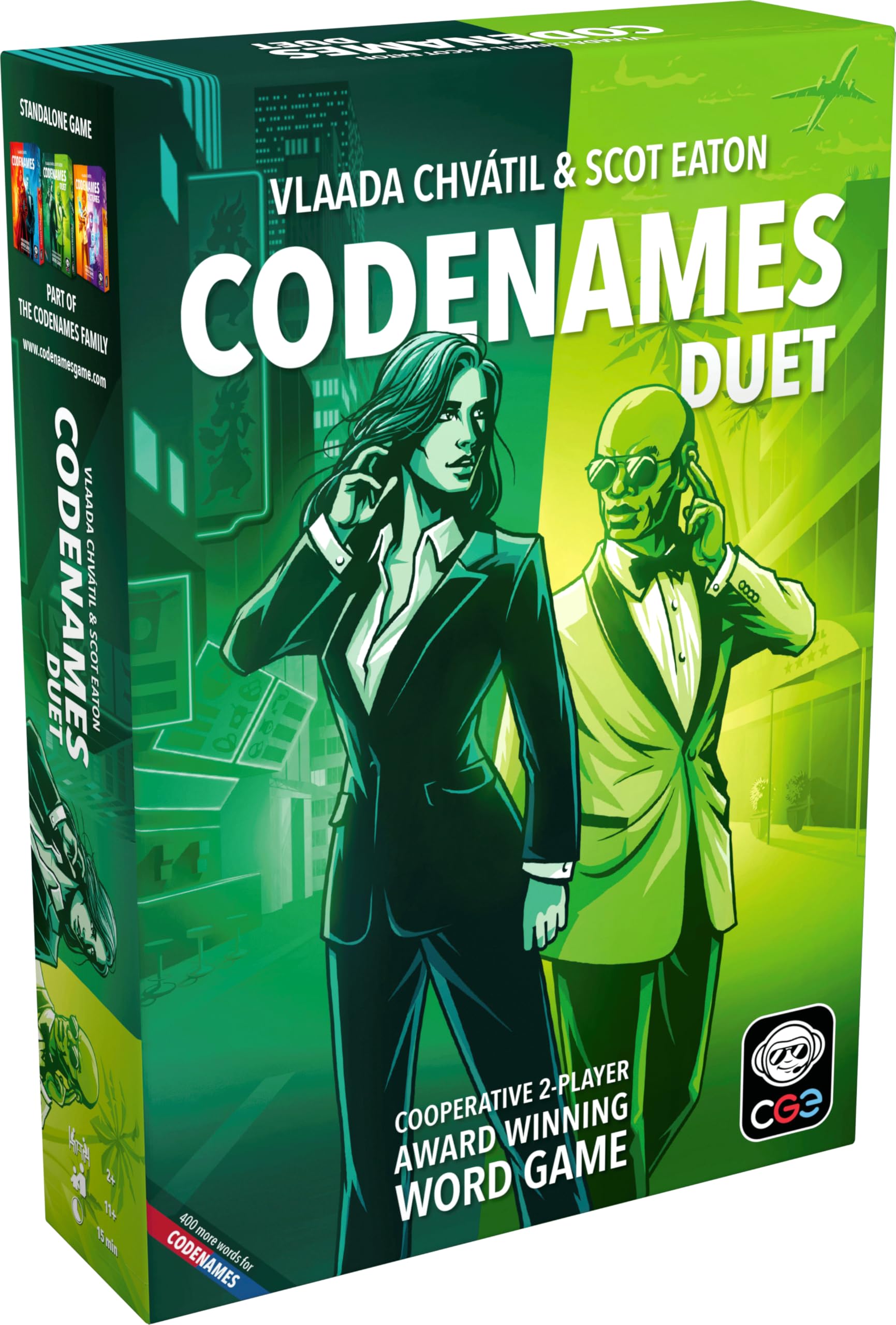 CGE Codenames: Duet Board Game (2nd Edition) The Top Secret Cooperative Word Association Game for Two Players & Couples Game Nights