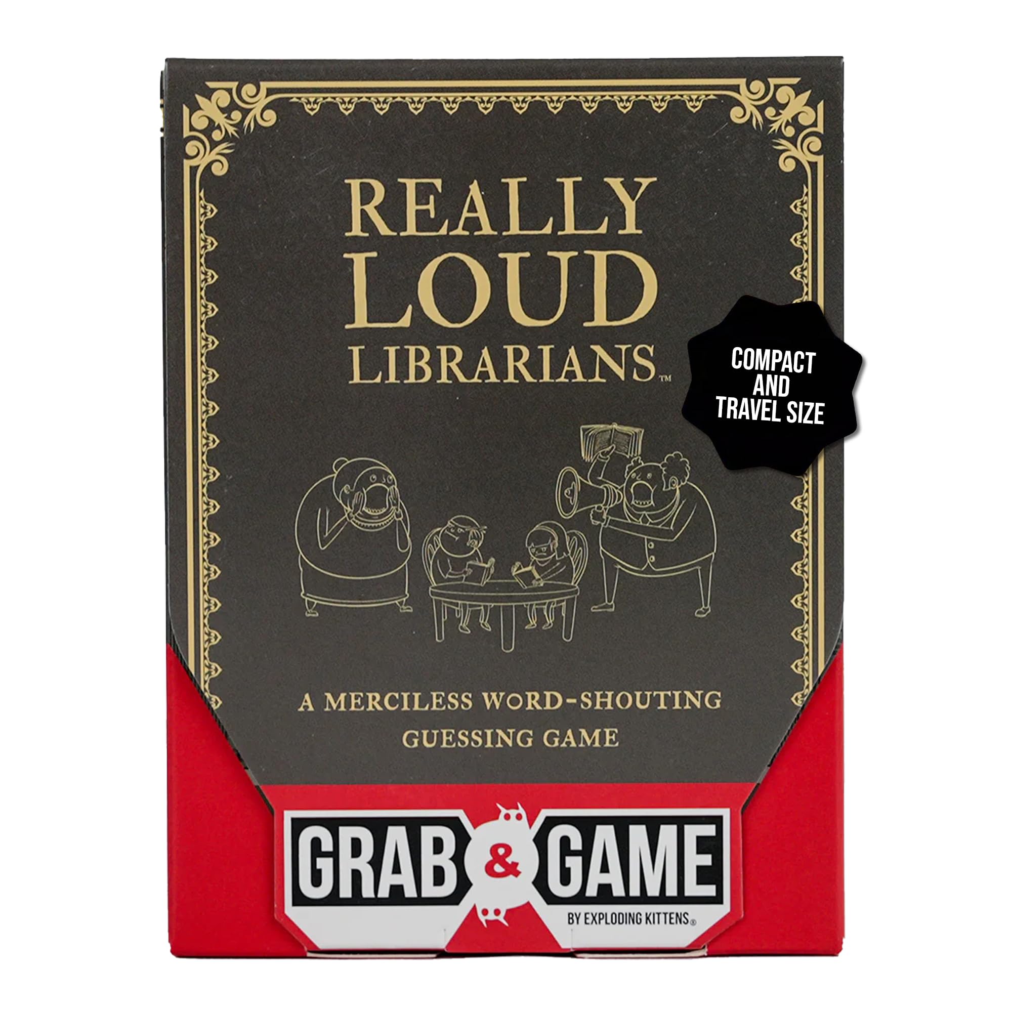 Exploding Kittens Really Loud Librarians Grab & Game 2+ Players - Ages 8+ - 15 Minutes to Play - Party & Family Card Games for Kid & Adults