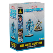Asmodee Marvel: Crisis Protocol Blue Marvel & Spectrum Character Pack - Features The Mighty Avengers Affiliation & Leadership Ability, Tabletop Superhero Game, Ages 14+, 2 Players, 90 Minute Playtime