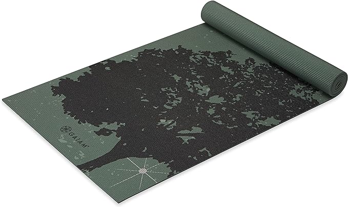 Premium 6mm Print Extra Thick Non Slip Exercise & Fitness Mat for All Types of Yoga, Pilates & Floor Workouts (68"L x 24"W x 6mm Thick) - Luminary