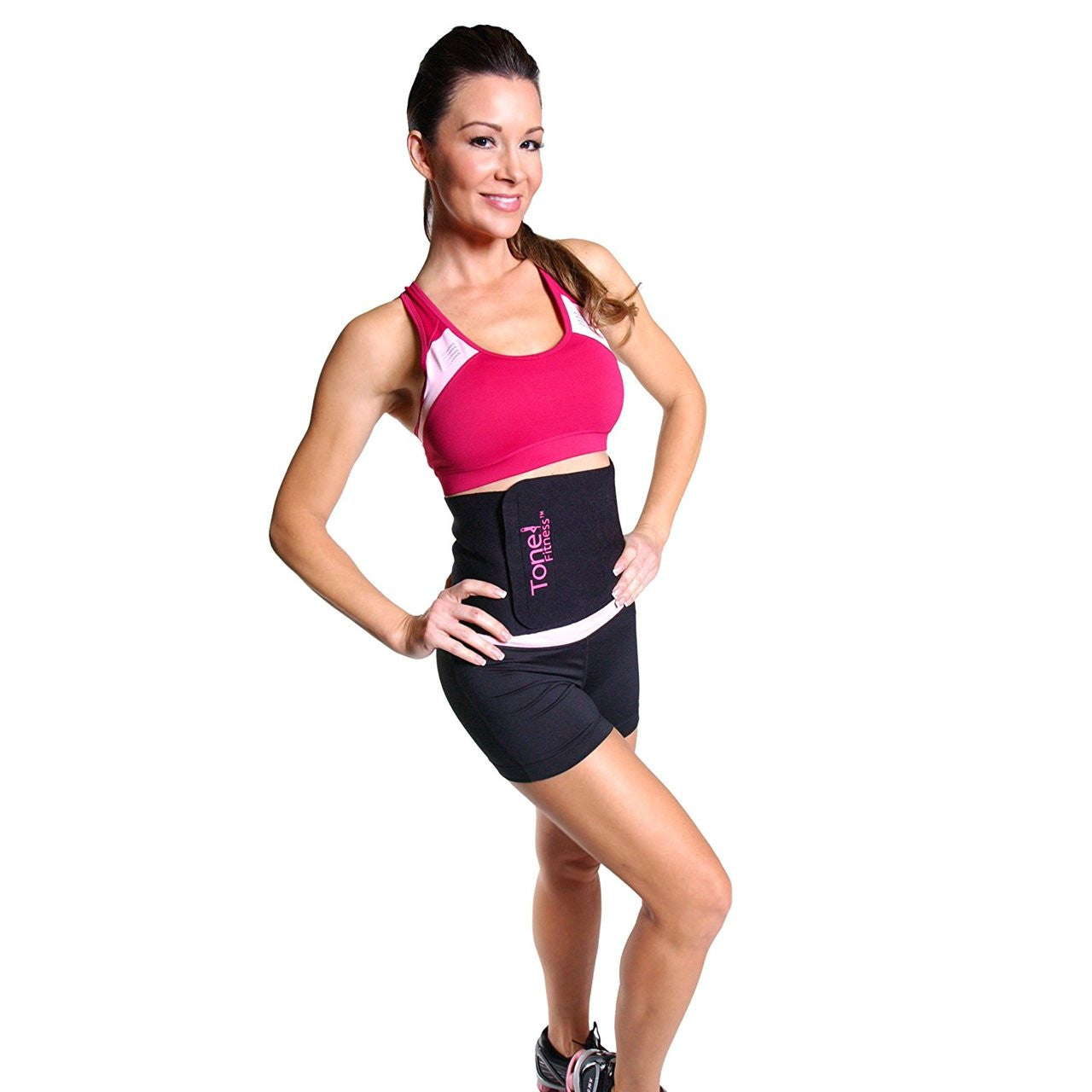 Tone Fitness Black Waist Slimmer with Gel Pack