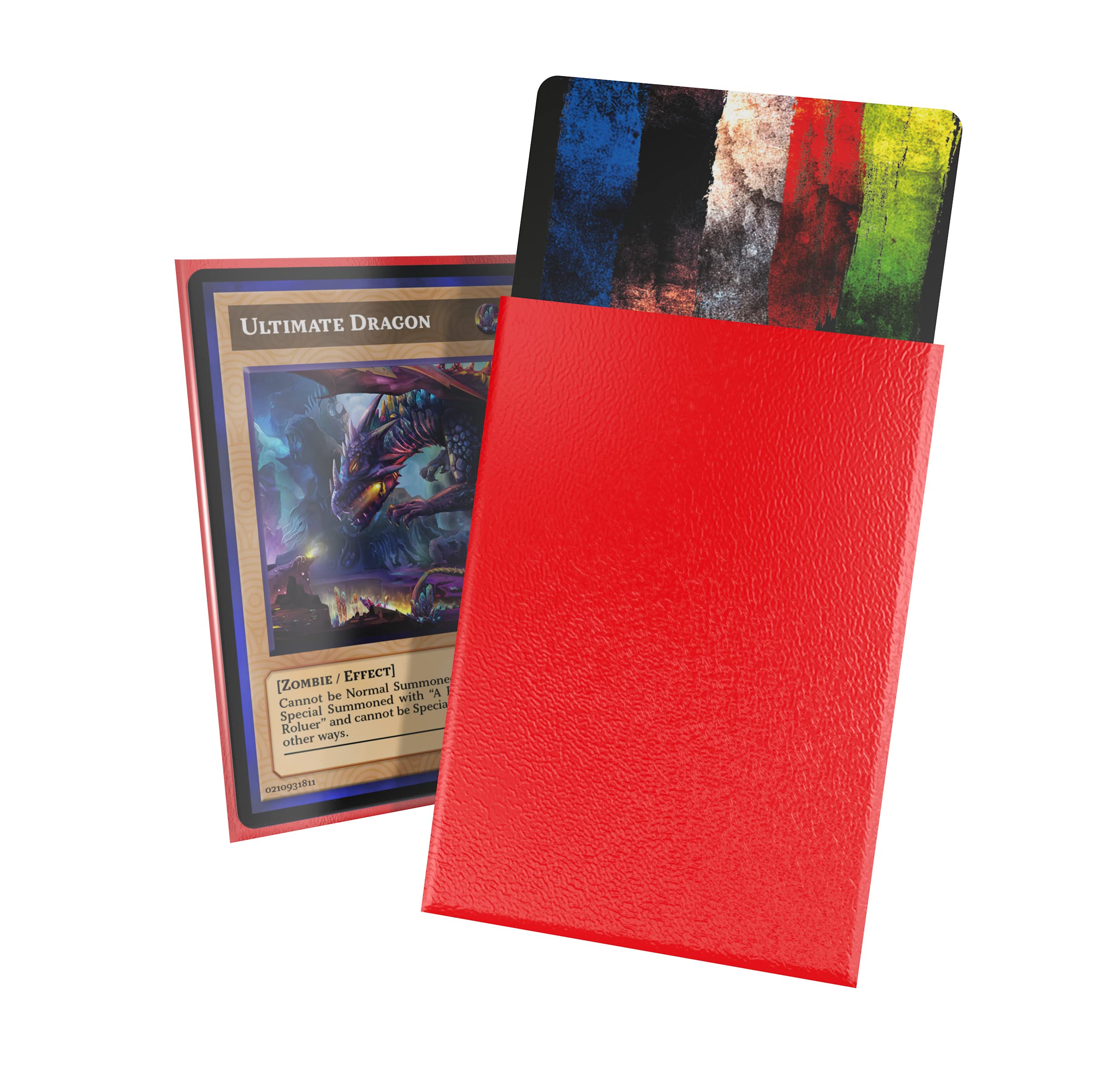 Ultimate Guard Cortex Outer Card Sleeves, 60 Japanese Size TCG Sleeves, 62 x 89mm, Red Back, Matte Finish, No PVC & Acid-Free, High Clarity