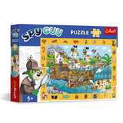 Trefl - Spy Guy Observational Puzzle: Pirate Ship - 100 Pieces - Find All Items from The Frame, Colorful Puzzle Full of Details, Perception Training for Children from 5 Years