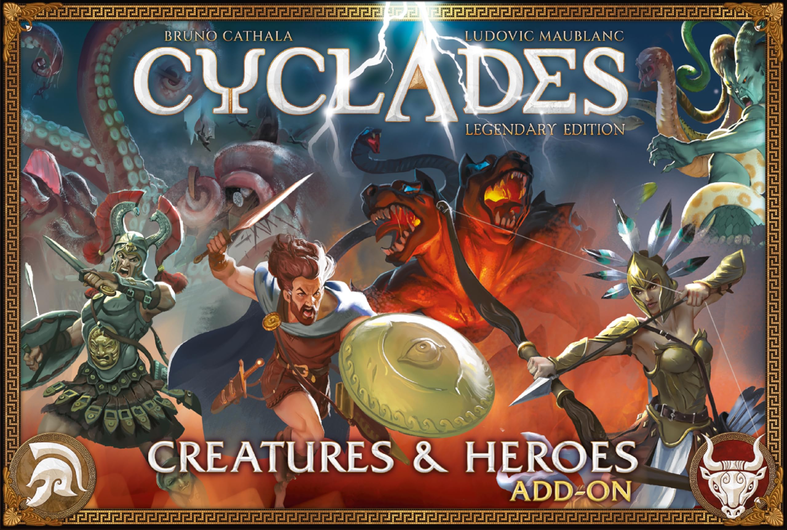 Cyclades: Creatures & Heroes - 15 Figures to Enhance Cyclades Creatures and Heroes: Legendary Edition - from 2 to 6 Players - Ages 14+