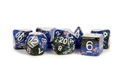 16mm Resin Poly Dice Set: Eternal - Blue/Black