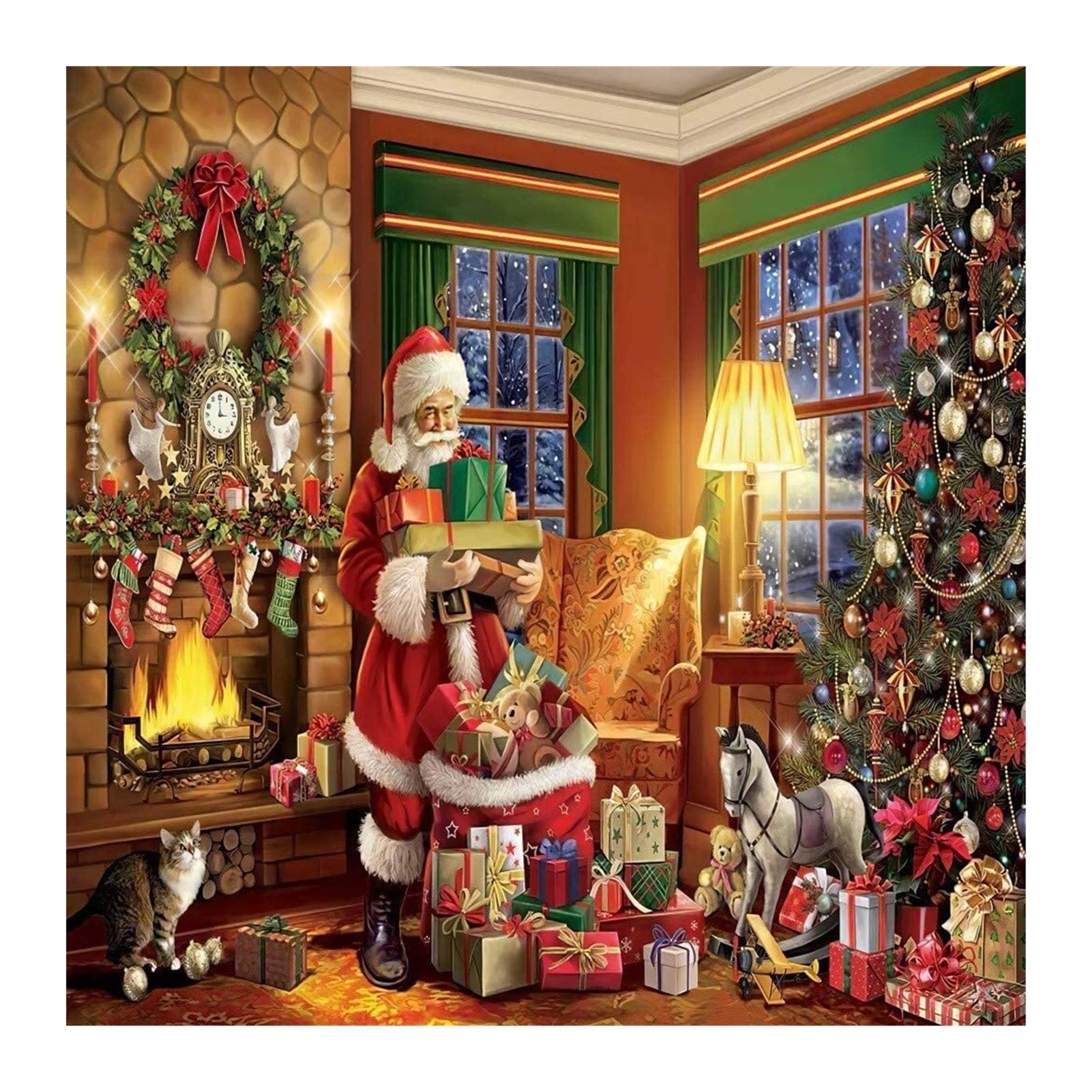 Jigsaw Puzzles Puzzles for Adults Halloween, Santa Claus, Various Types of Puzzles, Intellective Educational Toy 300/500/1000/1500 Pieces (Size : 1000 Pieces)