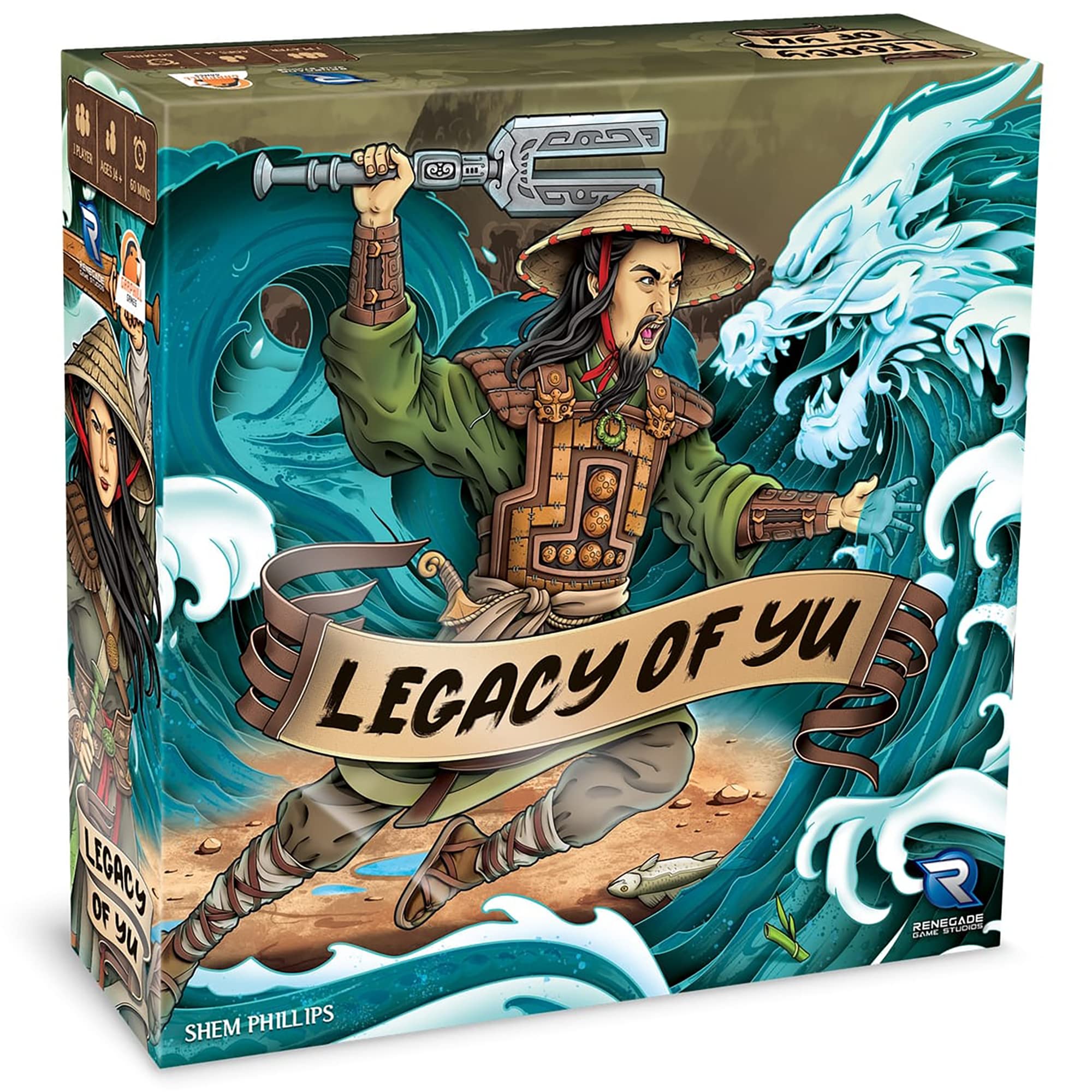 Renegade Game Studios: Legacy of Yu - Solo Campaign Style Board Game, Set in Ancient China, Garphill Games, Renegade, Ages 14+, 1 Player