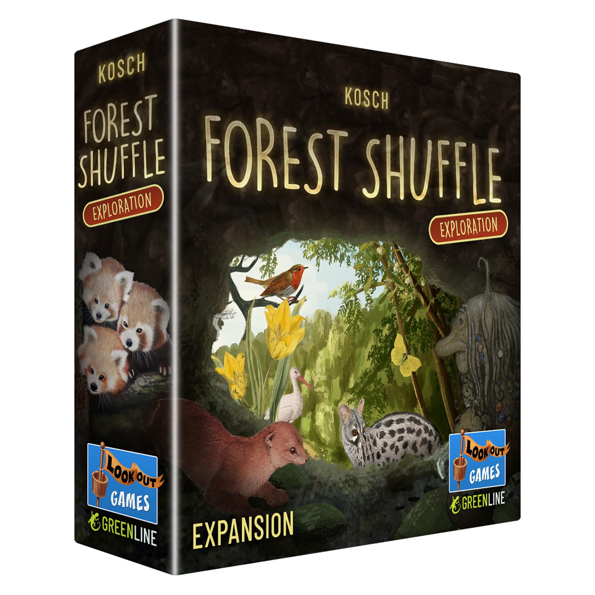 Forest Shuffle Exploration Card Game Expansion - 55 New Cards with Automa Deck, New Caves and Rare Species, Strategy Game for Kids & Adults, Ages 10+, 2-5 Players, 60 Min Playtime