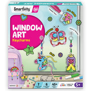 SmartCraft WINDOW ART Keycharms for Girls 5 to 10 years, Glass Painting | Create Princess, Unicorn, Rainbow, Butterfly & Many More | Birthday Gift for 5, 6, 7, 8, 9, 10| Sun Catcher Craft Activity Kit