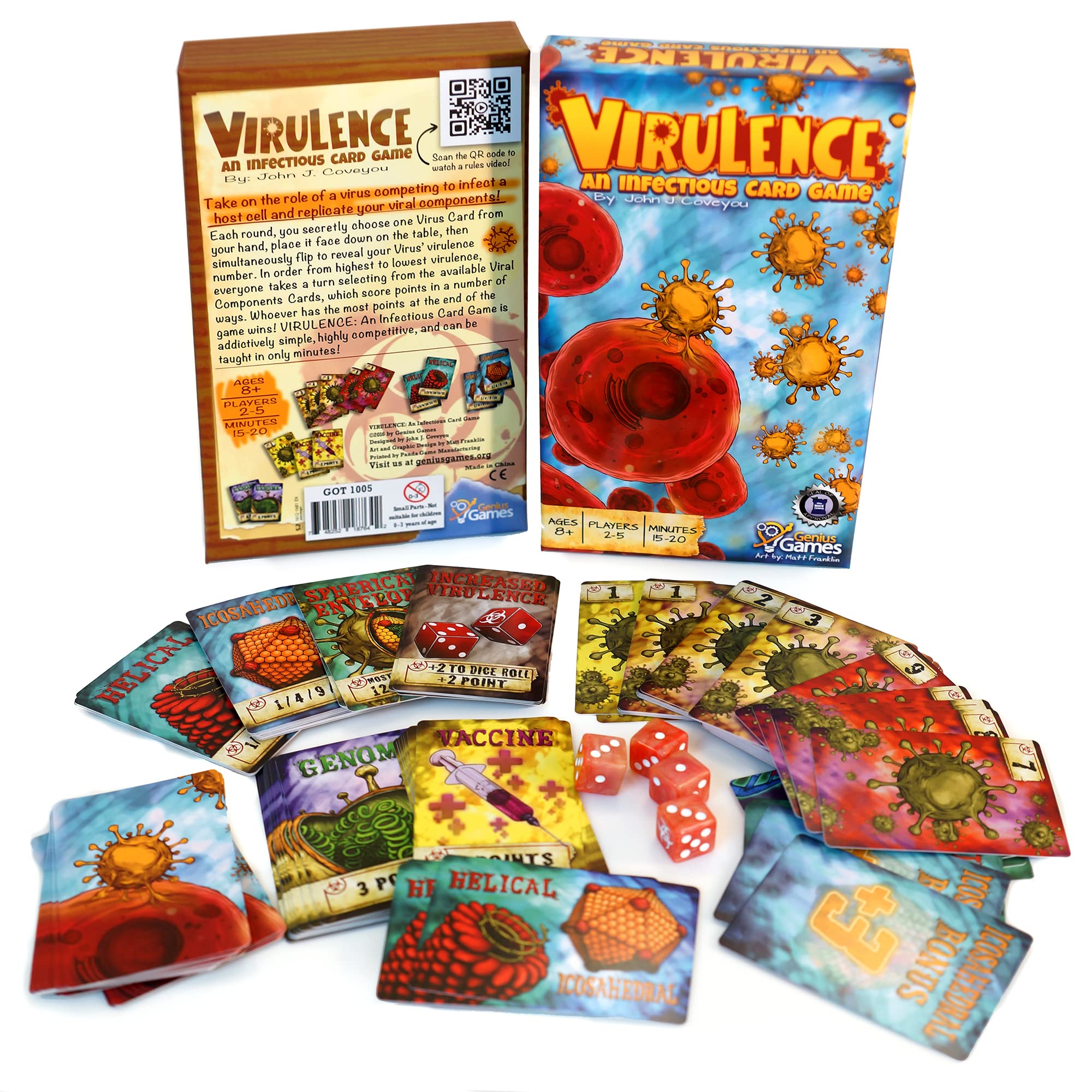 Virulence: an Virus-Themed Card Game | Biology Board Game for Kids, Teens, Adults, and Teachers | Fun & Engaging Science-Accurate Game to Learn Viruses, Virology, and Infectious Diseases