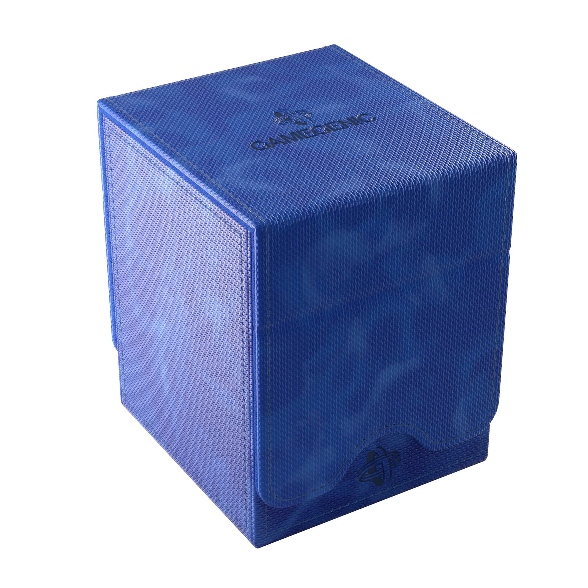 Gamegenic Squire Plus 100+ XL Convertible Deck Box - Holds 100 Double-Sleeved Cards! Premium Commander Card Case, Detachable Slide Card Case, Armorfyber Surface, Blue Color, Made