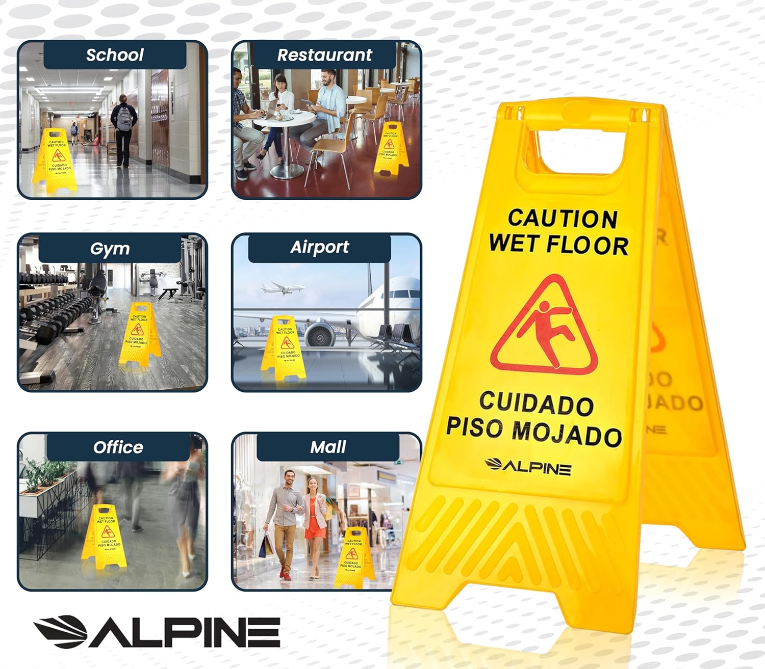 24" Caution Wet Floor Sign
