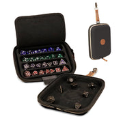 ENHANCE Designer Edition Dice Tray - Stylish Dice Case and Dice Holder for 28+ Dice with EVA Shell Protection - Dice Rolling Tray with Removable Dice Holder for DnD, Other RPG Games (Black)