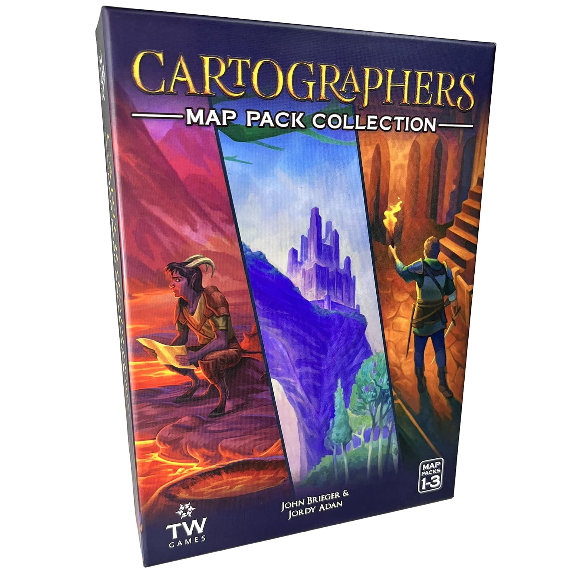 Cartographers: Map Pack Collection | Expansion Maps Set for Cartographers & Cartographers Heroes Board Game | Contains Nebblis, Affril, and Undercity Expansion Packs | Ages 10+ by Thunderworks Games