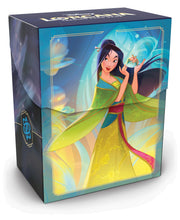 Ravensburger Disney Lorcana TCG Deck Box Featuring Mulan - Considerate Diplomat | Securely Store 80 Sleeved Cards | Durable Portable Organizer for TCG Players | for Ages 8+