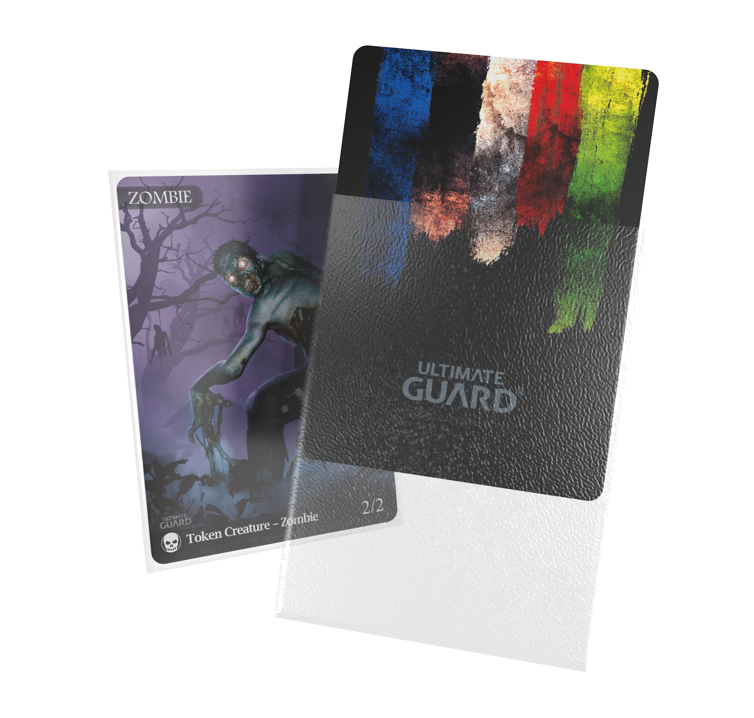 Ultimate Guard Cortex Outer Card Sleeves, 100 Standard Size TCG Sleeves, 66 x 91mm, Transparent Back, Matte Finish, No PVC & Acid-Free, High Clarity