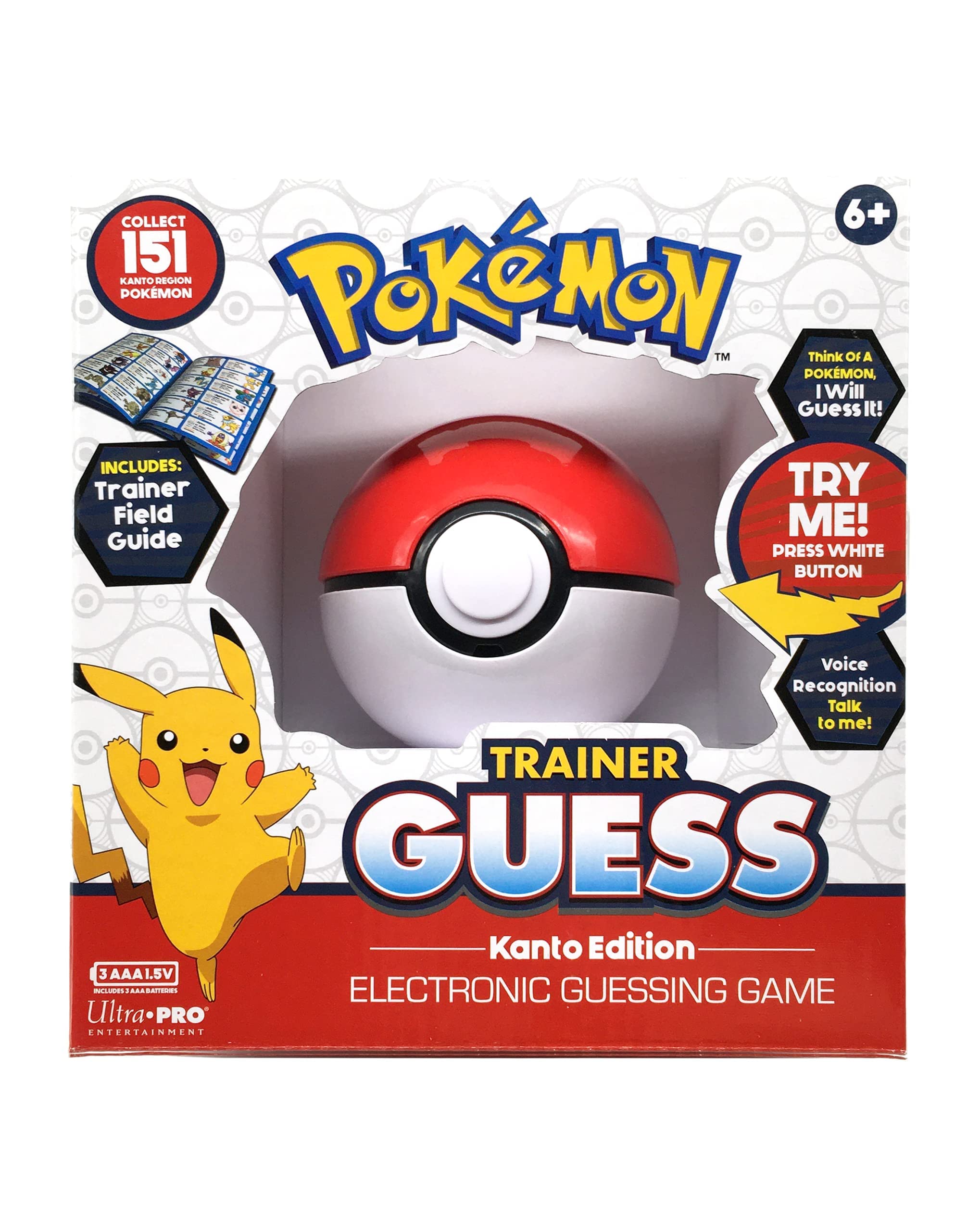 Pokemon Trainer Guess - Kanto Edition Toy, I Will Guess It! Electronic Voice Recognition Guessing Brain Game Pokemon Go Digital Travel Board/ Toys