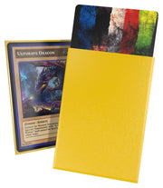 Ultimate Guard Cortex Outer Card Sleeves, 60 Japanese Size TCG Sleeves, 62 x 89mm, Yellow Back, Matte Finish, No PVC & Acid-Free, High Clarity