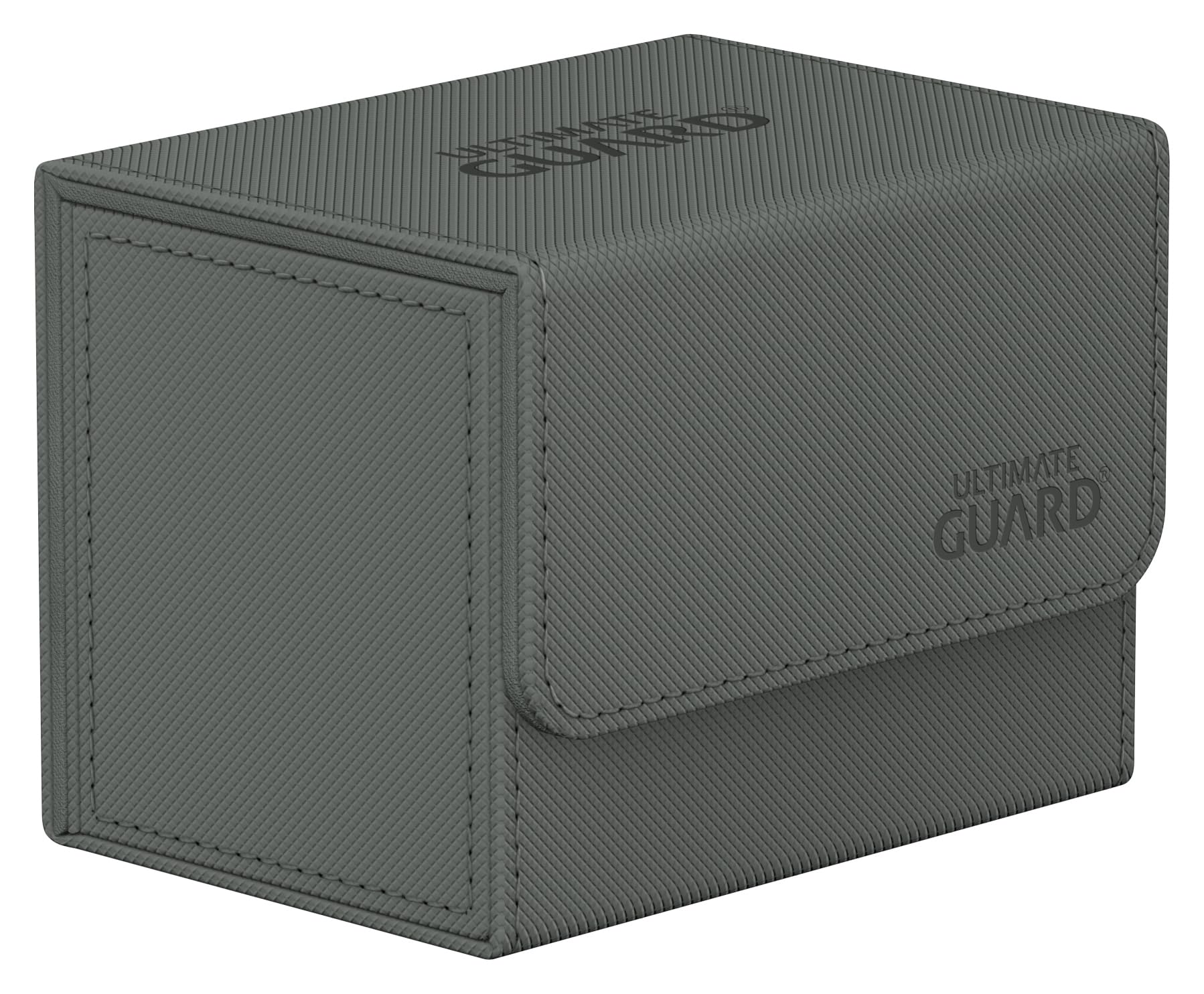 Ultimate Guard Sidewinder 80+, Deck Box for 80 Double-Sleeved TCG Cards, Grey, Magnetic Closure & Microfiber Inner Lining for Secure Storage