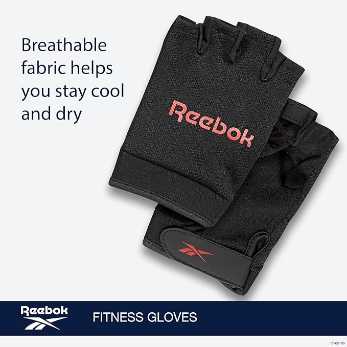 Reebok Classic Fingerless Gloves Black/Red L