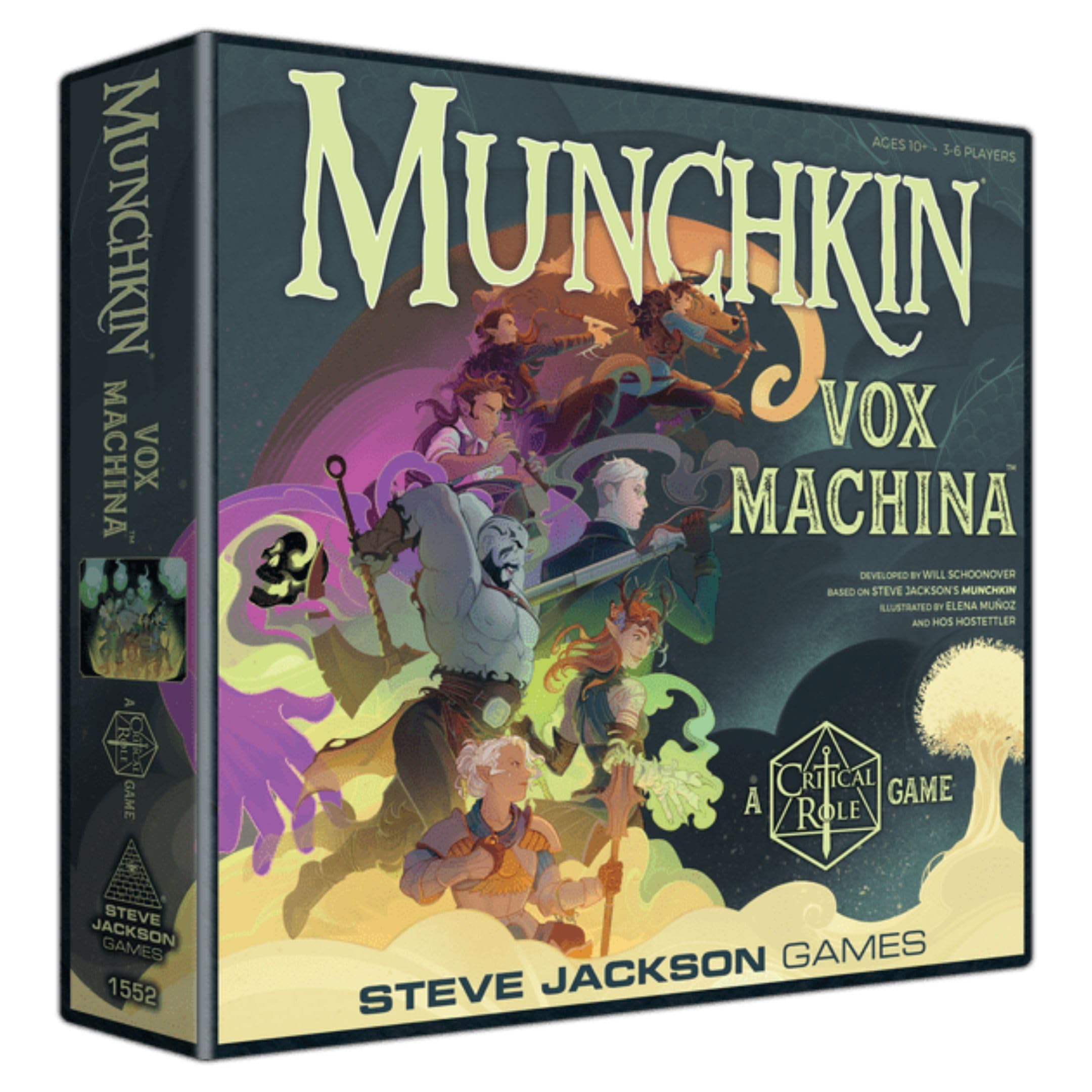 Munchkin Vox Machina – A Critical Role Game by SJG | Ages 10+ | 3-6 Players | Tal’Dorei Board Game with Character Standies, D20 Dice, Roles & Drives, Based on The Hit Stream