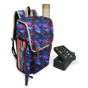 ENHANCE Designer Edition DnD Backpack - Stylish RPG Backpack for Dungeons and Dragons - Travel DnD Bag fits 4 Books and Binder with Miniature Storage, Map Holder, Comfortable Shoulder Straps (Galaxy)