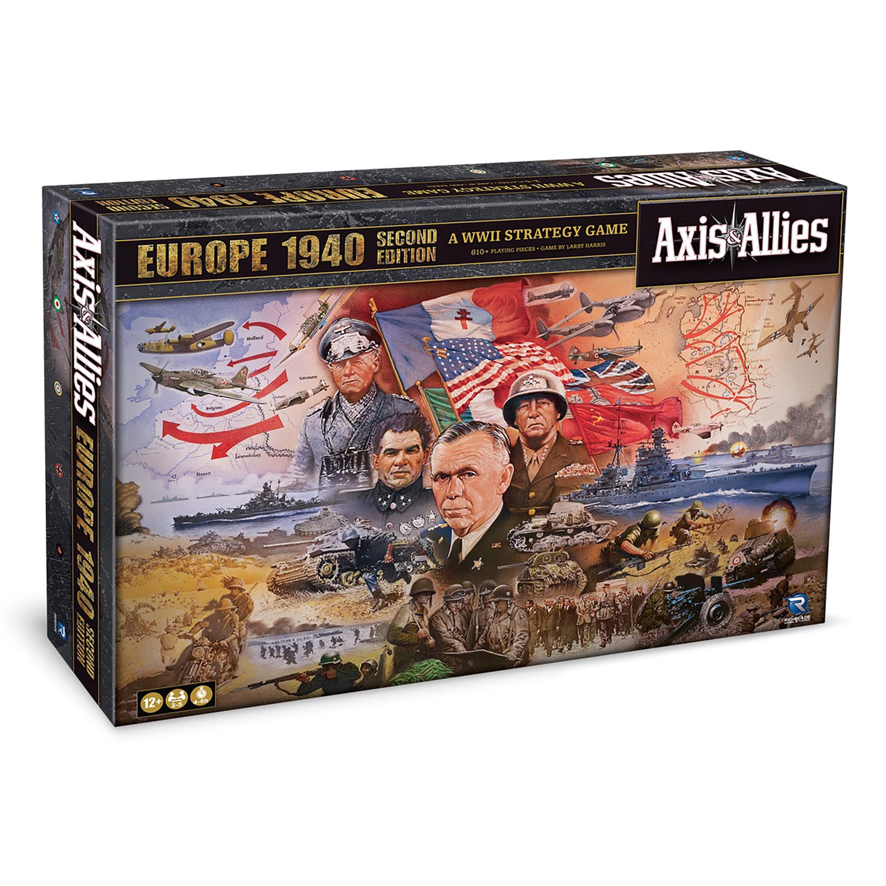 Renegade Game Studios Axis & Allies: 1940 Europe Second Edition -WWII War Miniatures Strategy Board Game,Upadtes Edition, for 2 to 5 Players Ages 12 and up Plays in Around 6 Hours