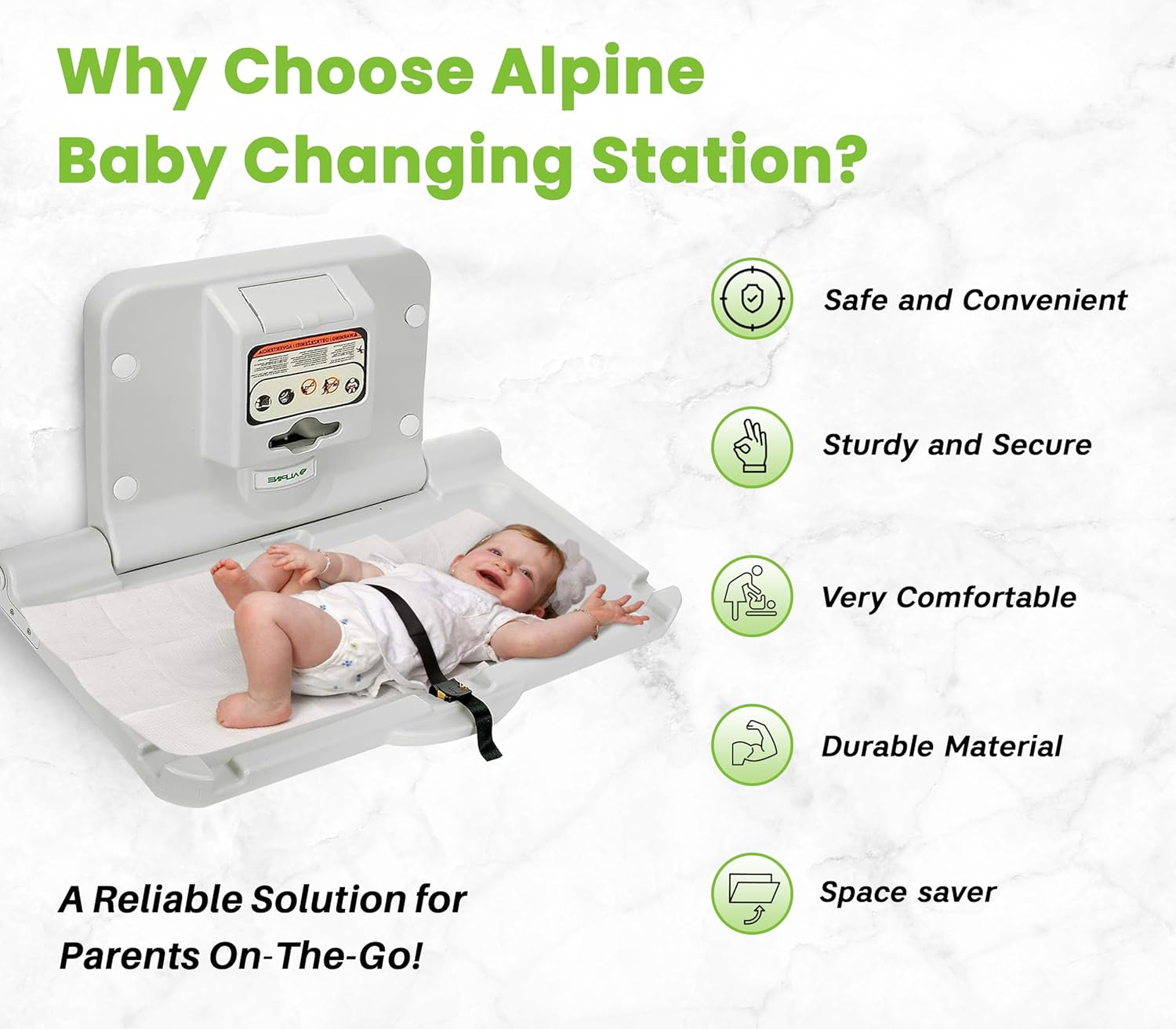 Alpine Industries Horizontal Baby Changing Station