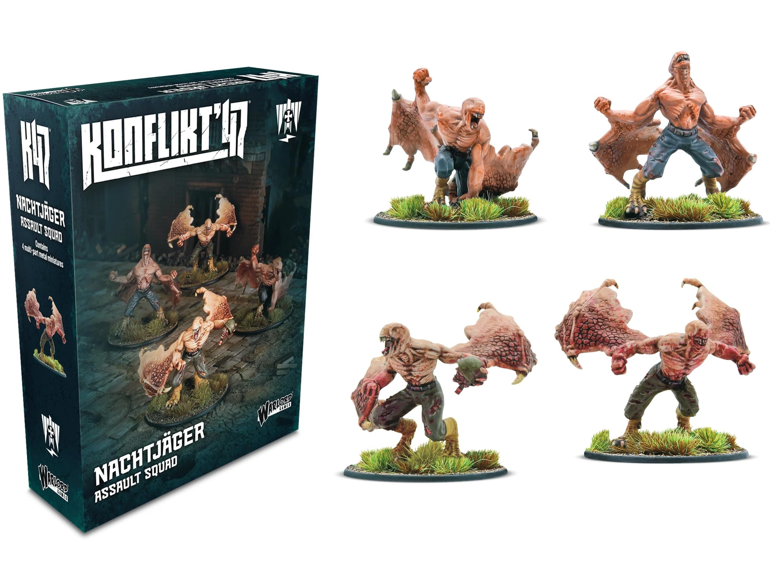 Warlord Games Nachtjager Assault Squad - Axis Miniatures for Konflikt 47 Highly Detailed 28mm Scale Miniatures