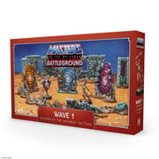 Masters of the Universe: Battleground Expansion Set Wave 1 Motu Faction - Includes Warrior Goddess Teela and Sorceress Miniatures, Terrain Pieces, Rules and More - for Ages 14 Years+