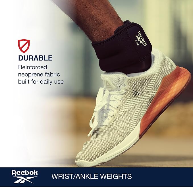 Reebok Soft Wrist & Ankle Weights 2Lb Pair - Black