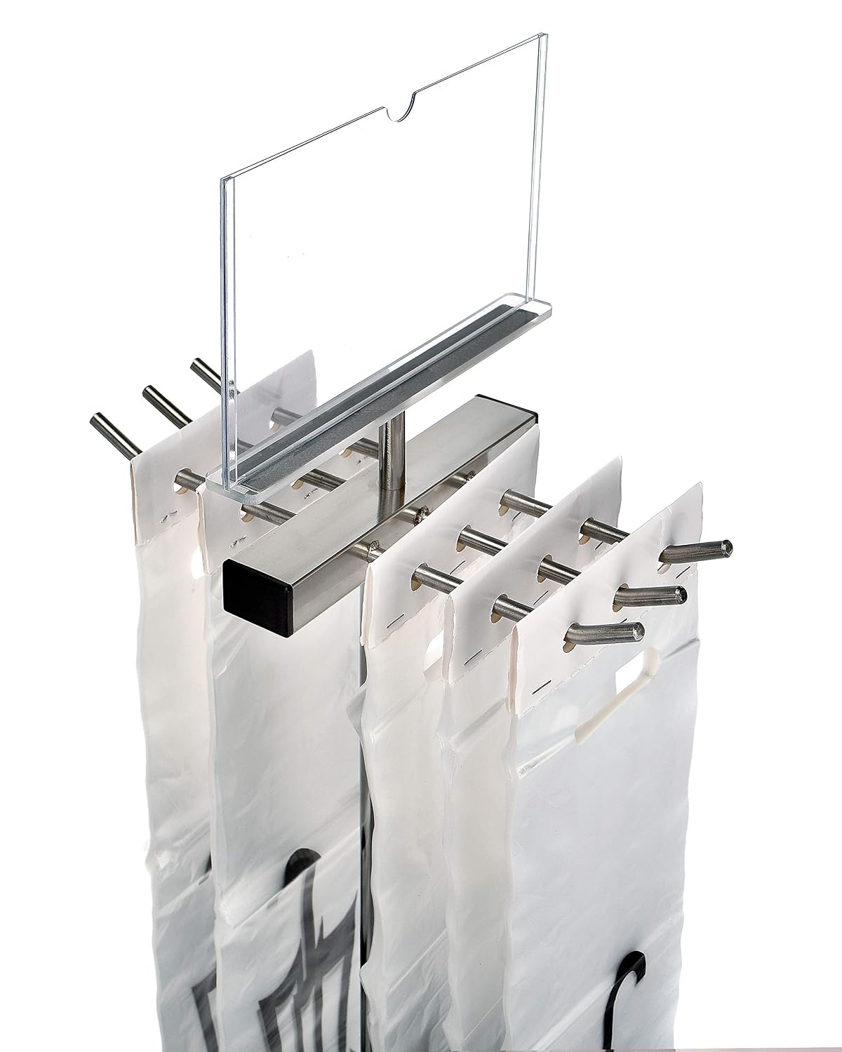 Alpine Industries Wet Umbrella Bag Wrapper Stand with 100 Long Bags