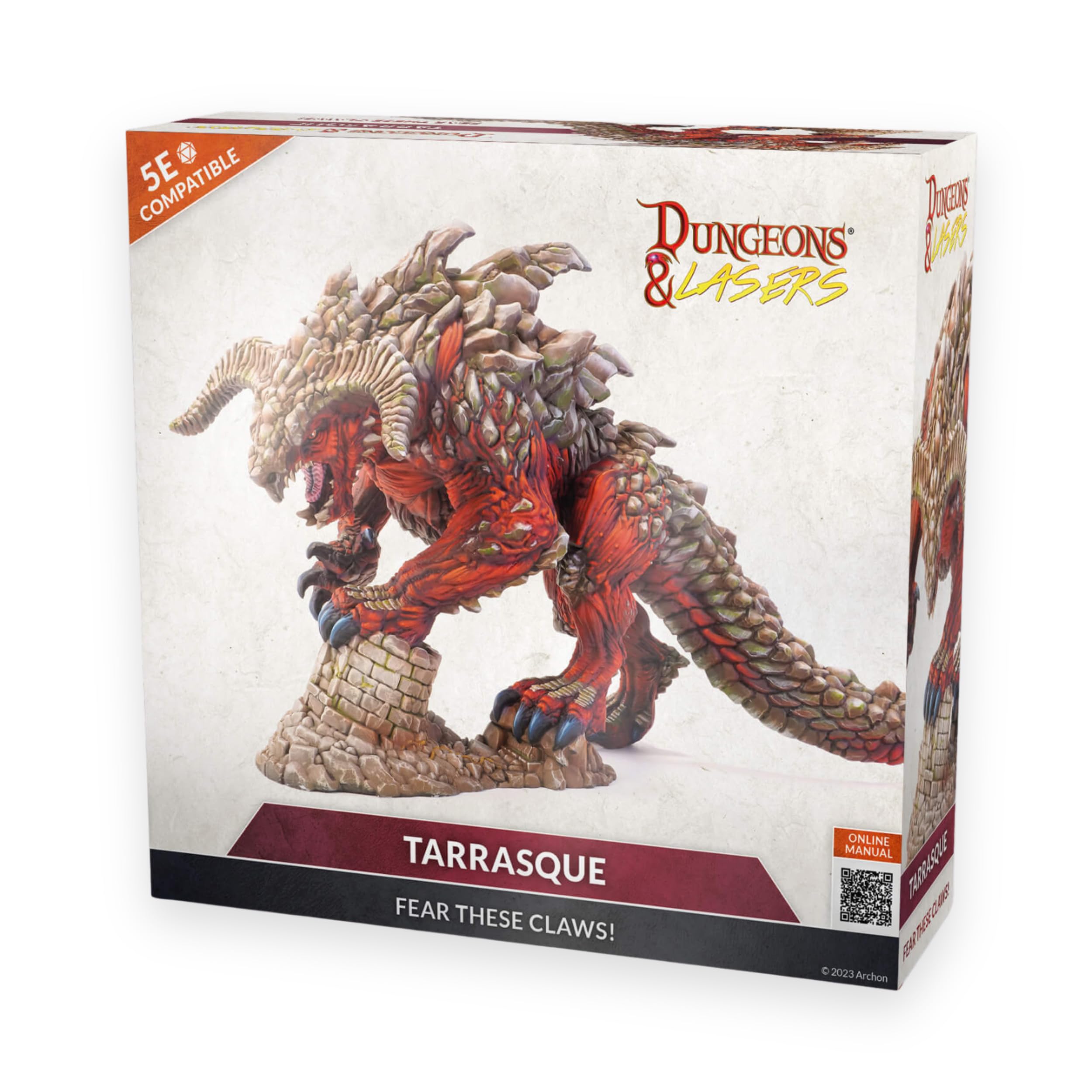 Dungeons & Lasers: Tarrasque - 1 Miniature with Scenic Base - DND Figurine for Tabletop RPG Games 5E Compatible - Large Scale Unpainted and Unassembled - Ages 14+