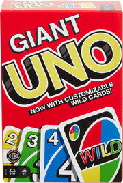 Mattel Games Giant UNO NFL Game for Kids, Adults & Family with Oversized Cards