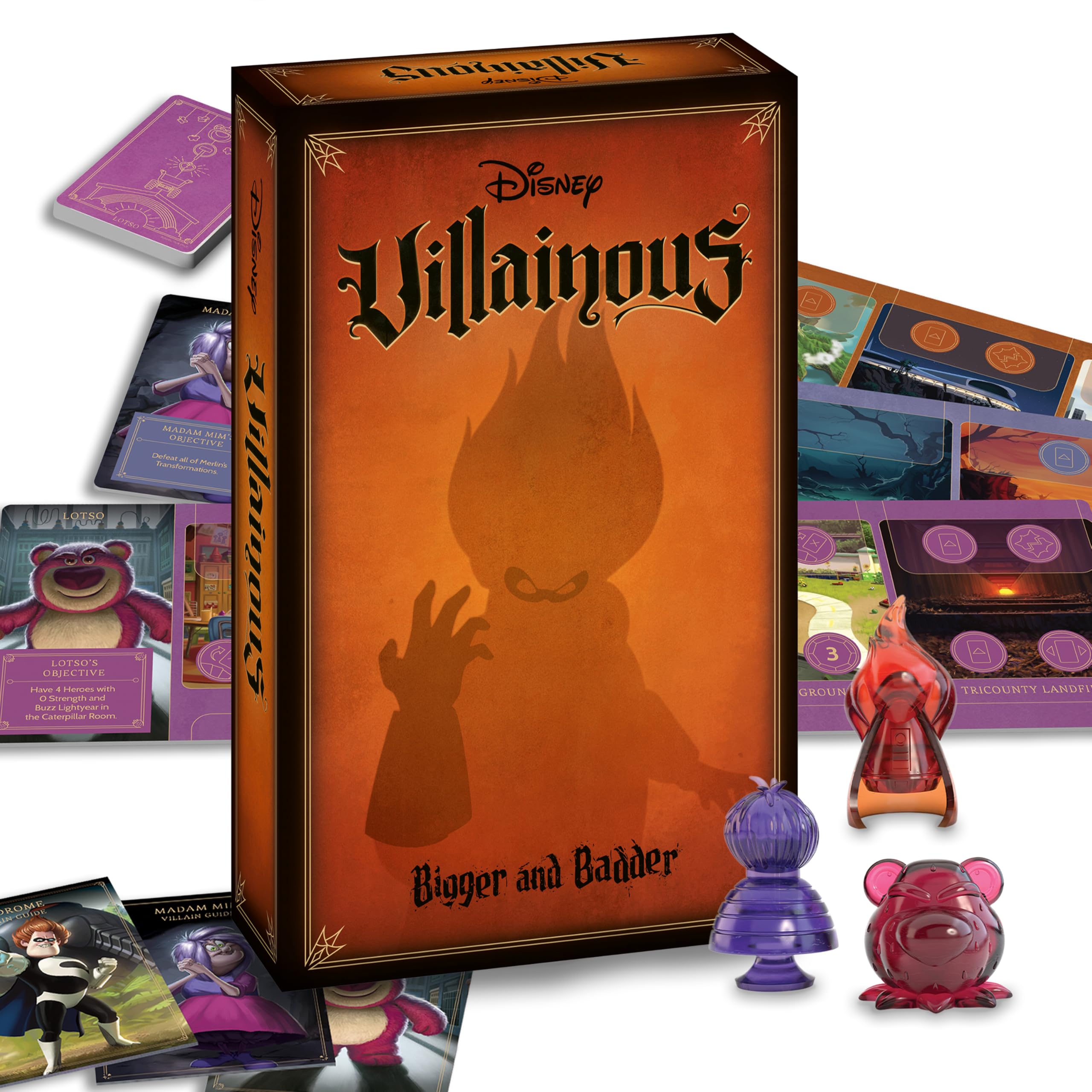 Ravensburger Disney Villainous - Bigger and Badder Strategy Board Game - New Pixar Villains - Play as Syndrome, Lotso or Madam Mim - Standalone or Expand with Other Villainous Games - Ages 10+