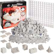 Monster Adventure Terrain 3D Dungeon Interchangeable Builder System - 141pc PAINTABLE Cavern Set w Base- Build Modular Worlds in a Snap & Elevate Your Campaign- Compatible with DND Dungeons & Dragons